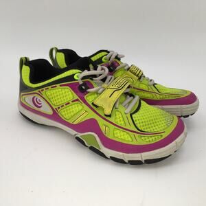TOPO Athletic Halsa Running Sneaker Womens 7.5 Lime Orchid Flat Roomy Toebox